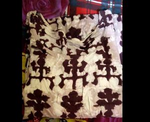 Cream &amp; Brown Printed kurta