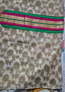 Vibrant Pink &amp; Green Suit with Dupatta