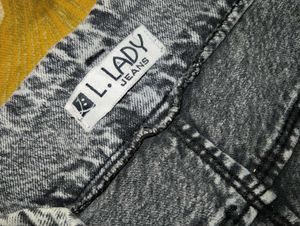 Washed Grey Wide Leg Jeans