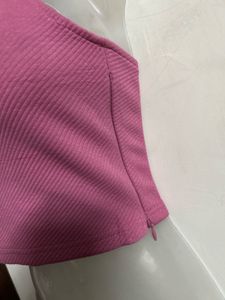 Stylish Pink Halter Neck Crop Top