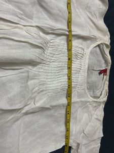 Linen White Tunic Top