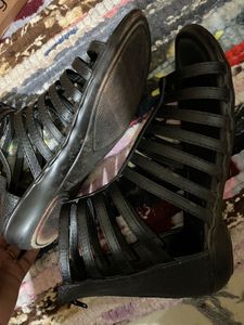 Black Gladiator Sandals