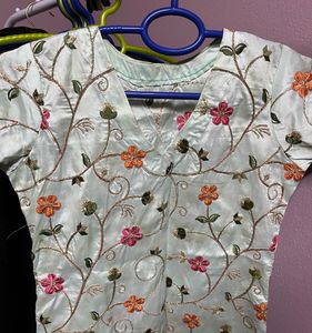 self customised kurti skirt set with dupatta