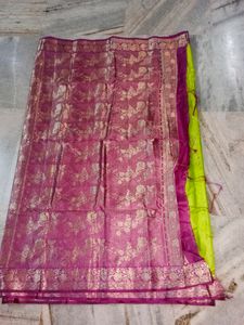 Art Silk Saree With Blouse Pices Good Design
