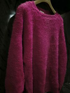 Fuzzy Magenta Sweater
