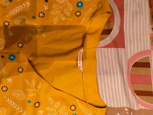Yellow Embroidered Anarkali Gown