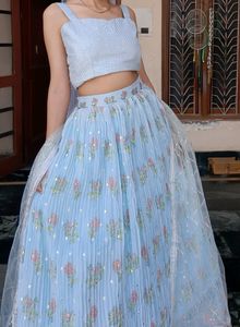 2999 Pista Color Lehenga Choli Set