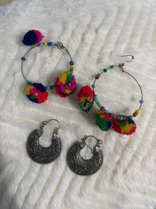 Ethnic Earring Combo Jhumkas