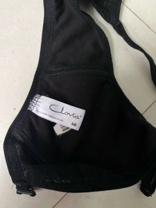 Black Clovia front open bra