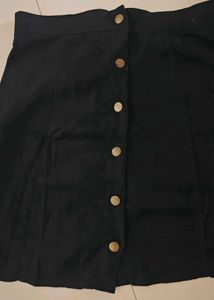 Black Button-Up Skirt
