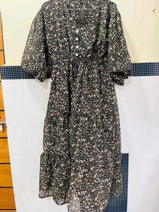 Chic Floral Print Midi Dress