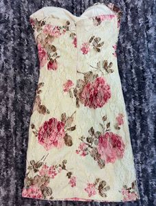 Floral Strapless Dress