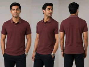 Men's Maroon Polo T-Shirt