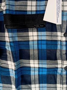 SPYKAR Men's Blue Plaid Flannel Shirt