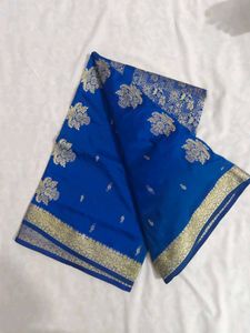 Royal Blue Banarasi Silk Saree