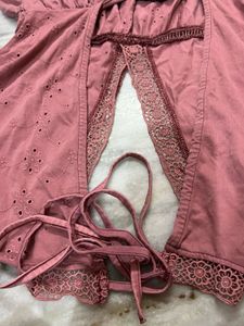 Boho Eyelet V-Neck Dress