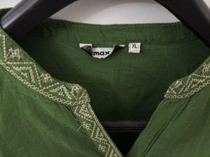 Green Embroidered Kurta