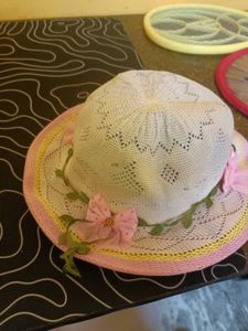 Charming Straw Hat with Floral Accents