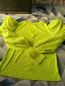 Neon Puff Sleeve Top