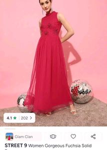 Elegant Pink Gown Offer only for Today