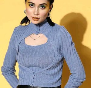 Stylish Cut Out Knit Top