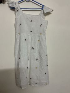 White Embroidered Summer Dress