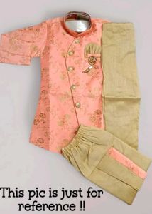 3-piece Indo Western Jacquard Ethnic Set for Boys