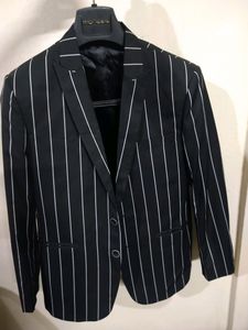 ManQ Black Striped Blazer