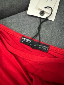 Red One-Shoulder Ruched Top