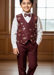 Boys' Festive Vest Shirt Set