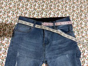 Stylish Ripped Blue Skinny Jeans