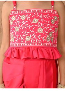 Hot Pink Western Outfit For Kids