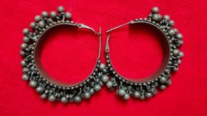 Item-KBG17 / New beautiful oxidized ear ring