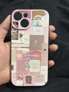 Iphone 15 Pink Aesthetic Collage Phone Back cove