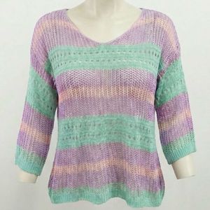 Striped Knit Crochet Top S To M (pack of 2)