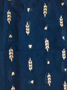 Elegant Teal duppta with Gold Embroidery