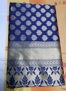 New Half Zari Buta Saree