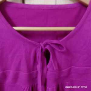 Imported Pink Poncho Top. Woolen Fabric. unused