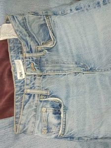 ZARA Light Wash Straight Leg Jeans