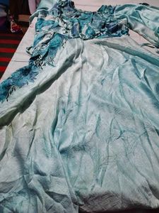 Blue Floral Print midi