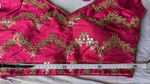 Vibrant Pink Embroidered Blouse