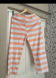 Striped furry woolen Pants