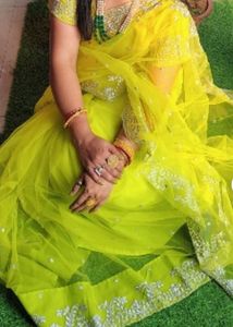 Net Saree With Padad Blouse