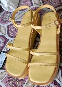 Shein Yellow Strap Sandals