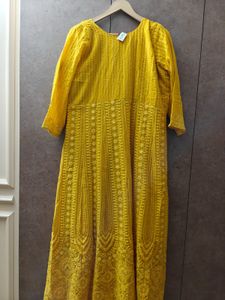 Yellow Chikankari Kurta