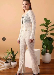 STREET 9 Boho Crochet Knit Co-ord Set