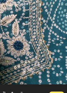 Embroidered Teal Kurta Set