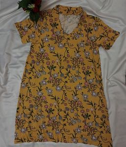 Choker Neck Floral Dress