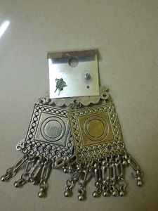 Stylish Silver Toned Jhumka Earrings