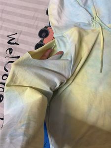 Tie-Dye Hoodie off shoulder